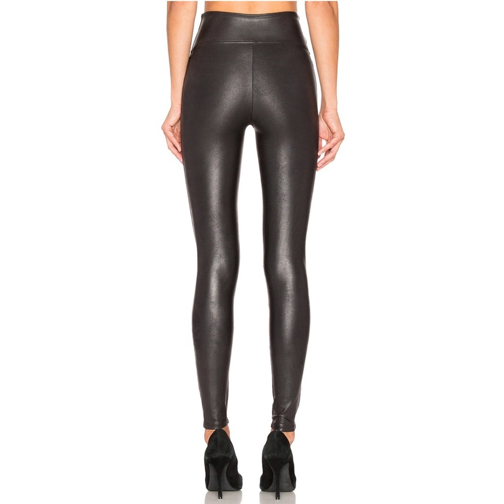 Spanx Faux Leather Leggings in Black - Picture 2 of 8